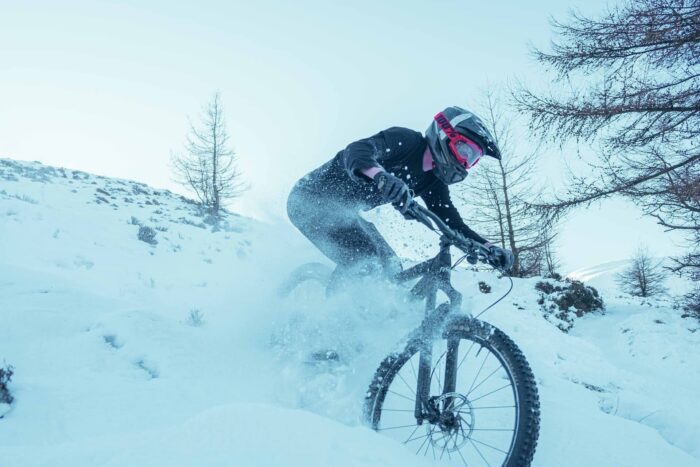 biking snow